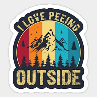 I Love Peeing Outside Sticker